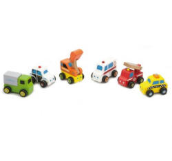 FKP Toys Járműkészlet 6 db-os Fa kisautó készlet (5142/FCS)