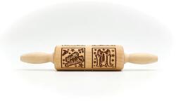 FunnyBaker Kreatív karácsonyi sodrófa - négyzet, 450 mm, gyerekeknek, fa, FunnyBaker (FB-SQUARE-2)