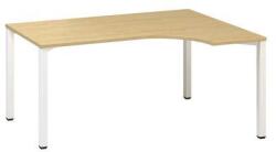 Alfa Office Alfa 200 ergo irodai asztal, 180 x 120 x 74, 2 cm, jobbos kivitel, vadkörte mintázat, RAL9010