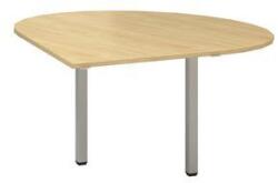 Alfa Office Alfa 200 asztal toldóelem szürke lábazattal, 120 x 120 x 74, 2 cm, csepp, jobbos kivitel, vadkörte