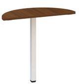 Alfa Office Alfa 200 asztal toldóelem, 80 x 35 x 74, 2 cm, félkör, dió mintázat, RAL9010