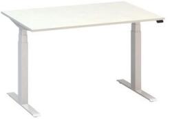 Alfa Office Alfa Up állítható magasságú irodai asztal fehér lábazattal, 120 x 80 x 61, 5-127, 5 cm, fehér mintázat