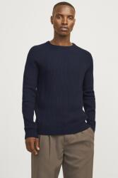 JACK & JONES Jack & Jones, Pannel kerek nyakú pulóver, Tengerészkék, S (12258471-NAVY-BLAZER-S)