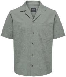 ONLY Sons férfi ing, 22030342, pamut/újrahasznosított pamut, M INTL, zöld (0000304953316_M)