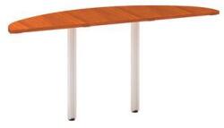Alfa Office Alfa 100 asztal toldóelem szürke lábazattal, 45 x 162, 5 x 73, 5 cm, félkör, cseresznye mintázat