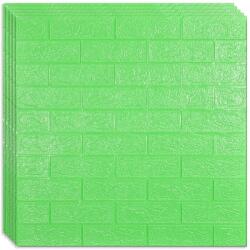 HOZRO 10 db-os HOZRO öntapadós 3D tapéta szett, téglautánzat modell, 5, 39 négyzetméter alapterületű, modern dizájn, nagyon könnyen felszerelhető, zöld (TAPET51-10BUC)