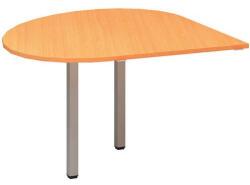 Alfa Office Alfa 200 asztal toldóelem szürke lábazattal, 120 x 120 x 74, 2 cm, csepp, jobbos kivitel, bükk Bavaria mintázat