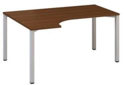 Alfa Office Alfa 200 ergo irodai asztal, 180 x 120 x 74, 2 cm, balos kivitel, dió mintázat, RAL9022