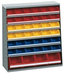 Brakel műhelyszekrény 40 rekesszel, ajtók nélkül