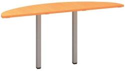 Alfa Office Alfa 200 asztal toldóelem szürke lábazattal, 45 x 162, 5 x 74, 2 cm, félkör, bükk Bavaria mintázat