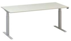Alfa Office Alfa Up állítható magasságú irodai asztal szürke lábazattal, 180 x 80 x 61, 5-127, 5 cm, fehér mintázat