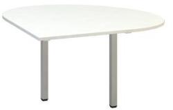 Alfa Office Alfa 200 asztal toldóelem szürke lábazattal, 120 x 120 x 74, 2 cm, csepp, jobbos kivitel, fehér mintázat