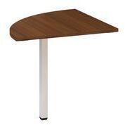 Alfa Office Alfa 200 asztal toldóelem, 80 x 80 x 74, 2 cm, negyedkör, dió mintázat, RAL9010