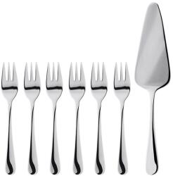 Judge 7 db-os evőeszköz süteményekhez, Windsor bíró, rozsdamentes acél 18/0, ezüst (HO-BF31)