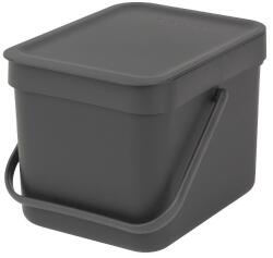 Brabantia szemetes, műanyag, űrtartalma 6 L, szürke (109720)