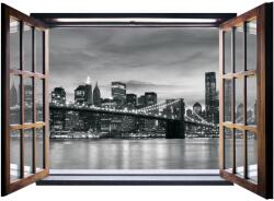 DEGRETS Fotótapéta DEGRETS 83724 Brooklyn 3D ablak textil, 145x201cm (83724)