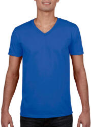 Gildan Férfi póló Rövid ujjú Gildan Gildan Mens Softstyle V-Neck T-Shirt - XL, Királykék