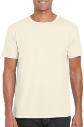 Gildan Férfi póló Rövid ujjú Gildan Softstyle Ring Spun T-Shirt - S, Naturál