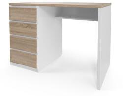 Viva 2 Irodai asztal Viva baloldali fiókokkal, 110 x 76 x 60 cm, szonoma tölgy/fehér