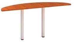 Alfa Office Alfa 200 asztal toldóelem fehér lábazattal, 45 x 162, 5 x 74, 2 cm, félkör, cseresznye mintázat