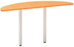 Alfa Office Alfa 100 asztal toldóelem szürke lábazattal, 40 x 142, 5 x 73, 5 cm, félkör, bükk Bavaria mintázat