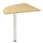 Alfa Office Alfa 200 asztal toldóelem, 80 x 80 x 74, 2 cm, negyedkör, vadkörte mintázat, RAL9010