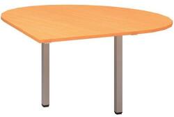 Alfa Office Alfa 200 asztal toldóelem szürke lábazattal, 120 x 120 x 74, 2 cm, csepp, balos kivitel, bükk Bavaria mintázat