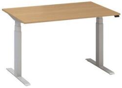 Alfa Office Alfa Up állítható magasságú irodai asztal szürke lábazattal, 120 x 80 x 61, 5-127, 5 cm, vadkörte mintázat