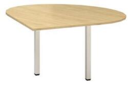 Alfa Office Alfa 200 asztal toldóelem fehér lábazattal, 120 x 120 x 74, 2 cm, csepp, jobbos kivitel, vadkörte mintázat