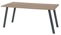 Viva 2 Viva Standard irodai asztal, 140 x 80 x 75 cm, egyenes kivitel, antracit lábakkal, sonoma tölgy