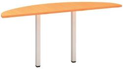 Alfa Office Alfa 200 asztal toldóelem fehér lábazattal, 45 x 162, 5 x 74, 2 cm, félkör, bükk Bavaria mintázat