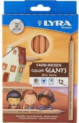 LYRA Color Giant vastag, natúr testű színes ceruzák, bőrtónus színek, 12 darabos készlet (3931124)