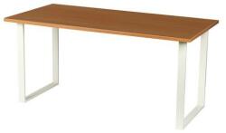 Viva 2 Viva Square irodai asztal, 200 x 80 x 75 cm, egyenes kivitel, fehér lábakkal, bükk