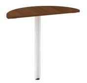 Alfa Office Alfa 100 asztal toldóelem, 80 x 35 x 73, 5 cm, félkör, dió mintázat