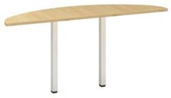 Alfa Office Alfa 200 asztal toldóelem fehér lábazattal, 45 x 162, 5 x 74, 2 cm, félkör, vadkörte mintázat