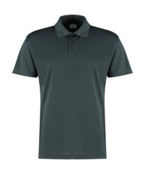 Kustom Kit Férfi rövid ujjú galléros póló Kustom Kit Regular Fit Cooltex Plus Micro Mesh Polo S, Grafitszürke