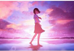  Poszter Anime lány iskolai egyenruha, 61x90cm, poszter2198, Többszínű (poster2198)