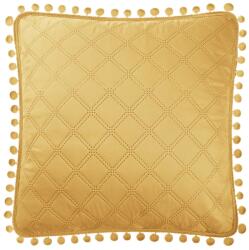 Spod Igły i Nitki párnahuzat, poliészter, pomponok, 45x45 cm, mustársárga (2334523)