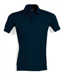Kariban Férfi galléros póló Kariban KA232 Flag - Short-Sleeved Two-Tone polo Shirt -S, Navy/White