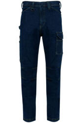 Designed To Work Férfi nadrág Designed To Work WK705 Men'S Multipocket Denim Trousers -40, Blue Rinse