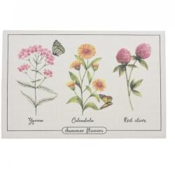 Excellent Houseware Szett 4 tányéralátét Excellent Houseware, terrilén, 45x30 cm, körömvirág virágmintás, vörös lóhere, cickafarkú (KO-B04221210A)