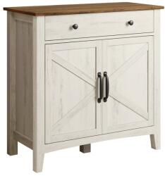 Timeless Tools Farmház Tálalószekrény - 80x40x80 cm, Fehér/Barna (VAS50008)