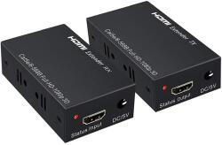 E-kam 60M HDMI Extender 1080P /3D HDMI adó-vevő Cat6 RJ45 Ethernet konverteren keresztül (HDMI-60m)