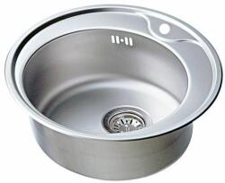 Artenova AD 50 Mosogatótálca - Ø510 mm, 1 Kerek Medence, Komplett 3 1/2" Szifoncsomaggal, Szürke