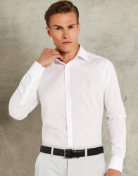 Kustom Kit Uniszex hosszú ujjú Ing Kustom Kit Slim Fit Business Shirt LS S, Fehér