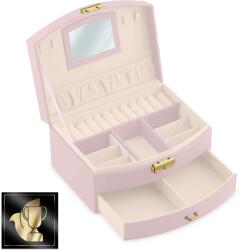 Massido Ékszeres doboz tükörrel - Rózsaszín, Bézs (TE670801)