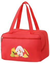 Flippy Hőszigetelő táska, Flippy, Telefon- és evőeszközrekesz, Többfunkciós, Vízálló, 30x21x20 cm, Nyúl Design, Piros (131770)