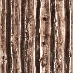 DEGRETS Tapéta DEGRETS 208-03 Mosható, Nedvességálló, Deszka 3D barna, Méret: 0.53m x 10.05m = 5.3 m2 (208-03)