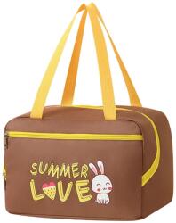 Flippy Hőszigetelő táska, Flippy, Telefon- és evőeszközrekesz, Többfunkciós, Vízálló, 30x21x20 cm, Nyúl Design, Barna (131771)