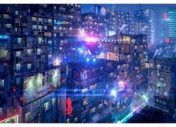  Poszter Cyberslums 2049, 61x90 cm, poszter 606, többszínű (poster606)